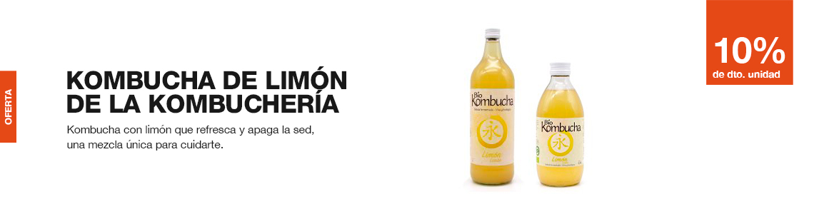 Kombucha con limn que refresca y apaga la sed, una mezcla nica para cuidarte.